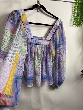 ASOS Multicolor Patchwork Blouse